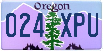 OR license plate 024XPU