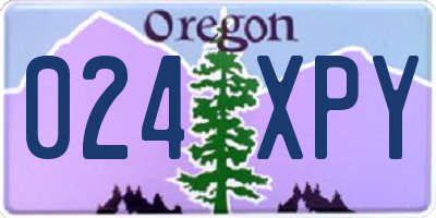 OR license plate 024XPY