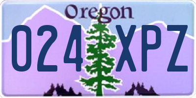 OR license plate 024XPZ