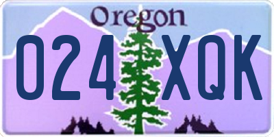 OR license plate 024XQK
