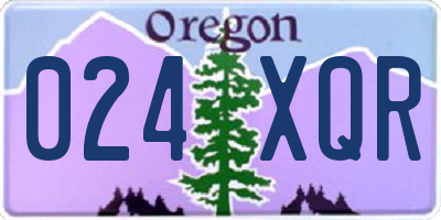 OR license plate 024XQR