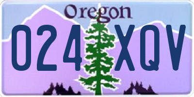 OR license plate 024XQV