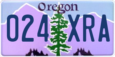 OR license plate 024XRA