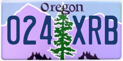 OR license plate 024XRB