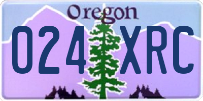 OR license plate 024XRC