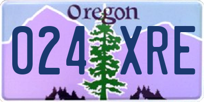 OR license plate 024XRE