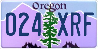 OR license plate 024XRF