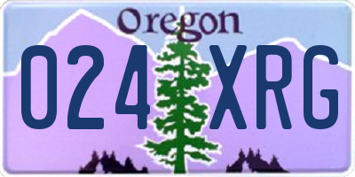 OR license plate 024XRG