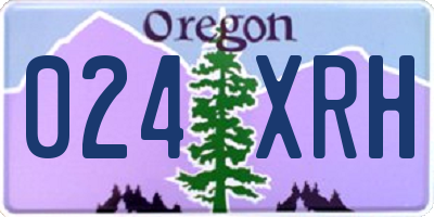 OR license plate 024XRH