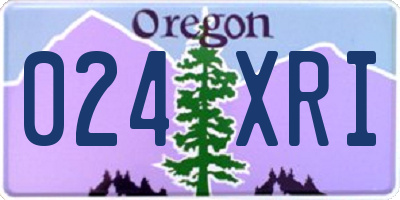 OR license plate 024XRI