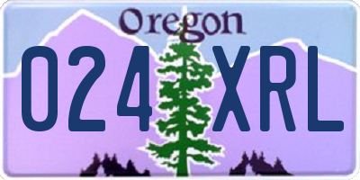 OR license plate 024XRL