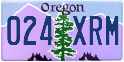 OR license plate 024XRM