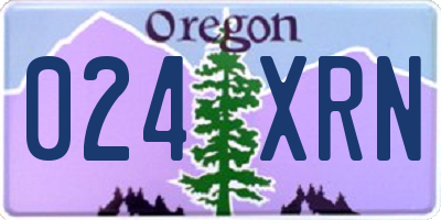 OR license plate 024XRN