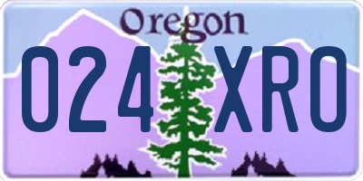 OR license plate 024XRO