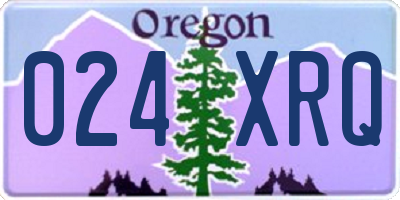 OR license plate 024XRQ