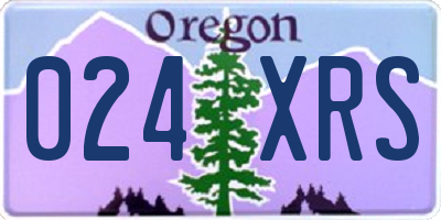 OR license plate 024XRS