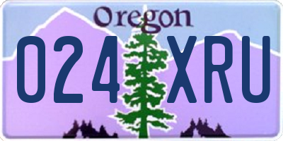 OR license plate 024XRU