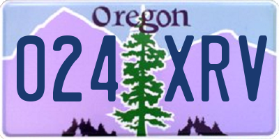 OR license plate 024XRV