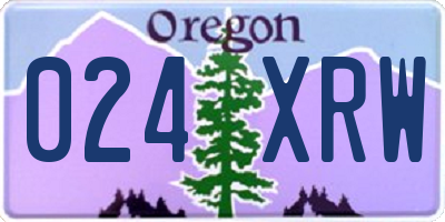 OR license plate 024XRW