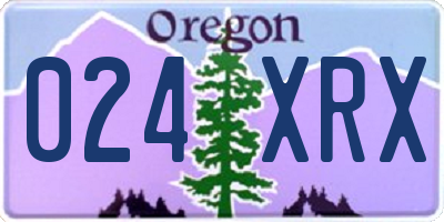 OR license plate 024XRX
