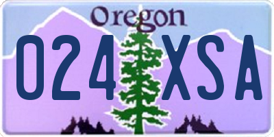 OR license plate 024XSA