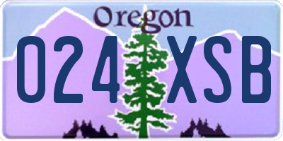 OR license plate 024XSB