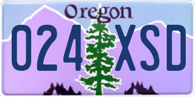 OR license plate 024XSD