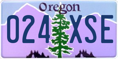 OR license plate 024XSE