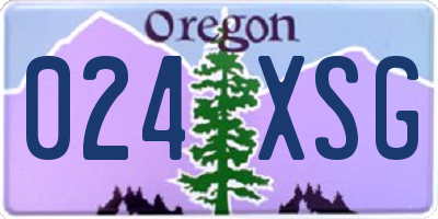 OR license plate 024XSG