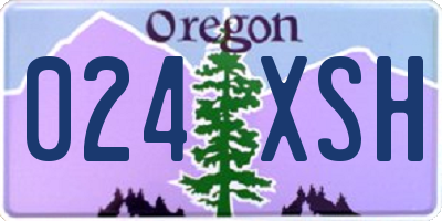 OR license plate 024XSH