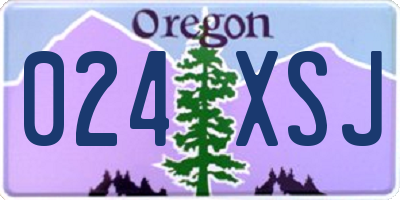 OR license plate 024XSJ