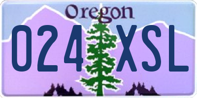 OR license plate 024XSL