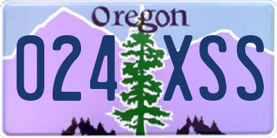 OR license plate 024XSS