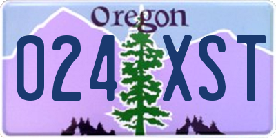 OR license plate 024XST