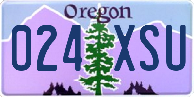 OR license plate 024XSU