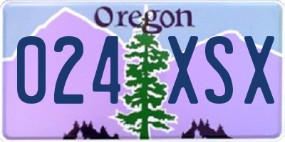 OR license plate 024XSX