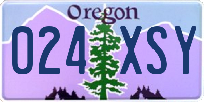 OR license plate 024XSY