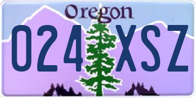 OR license plate 024XSZ