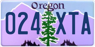 OR license plate 024XTA