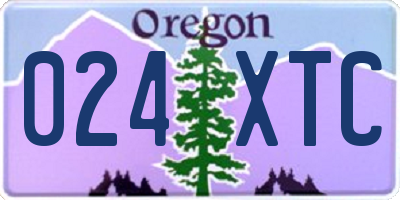 OR license plate 024XTC