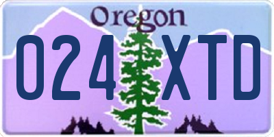 OR license plate 024XTD