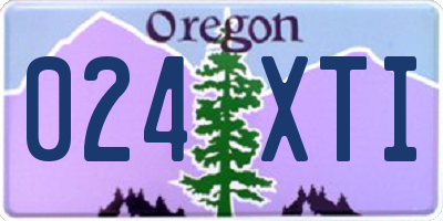 OR license plate 024XTI
