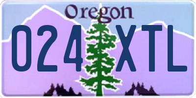 OR license plate 024XTL