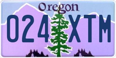 OR license plate 024XTM