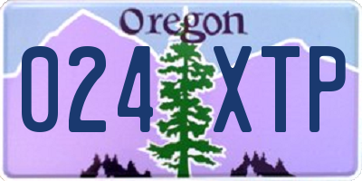 OR license plate 024XTP