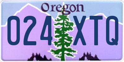 OR license plate 024XTQ
