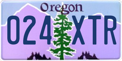 OR license plate 024XTR