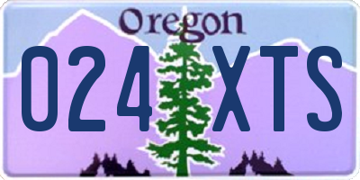 OR license plate 024XTS