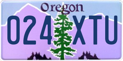 OR license plate 024XTU