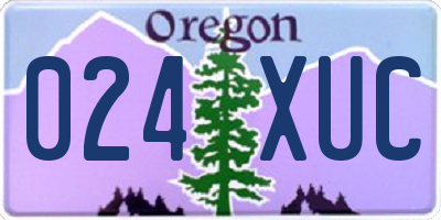 OR license plate 024XUC